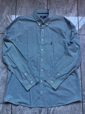 johnnie O Mens Green/White Gingham,Check Embroidered LongSleeve Button Shirt 2XL